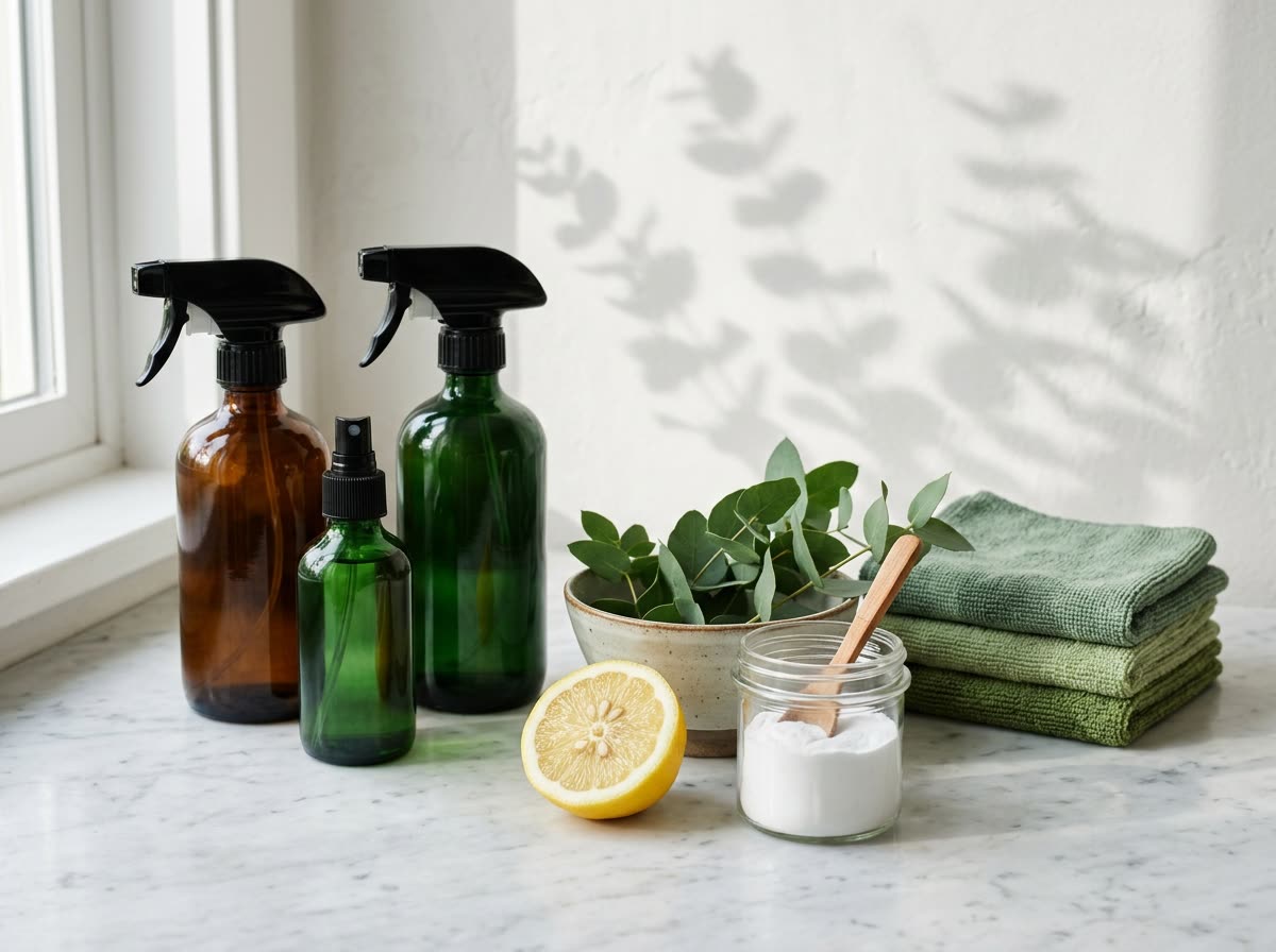 Produits d'entretien écologiques, citron et eucalyptus